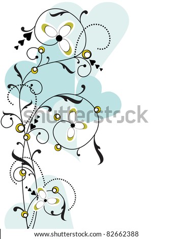 abstract elegant floral concept background, vector illustration