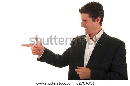 A businessman in casual dress gives a confident sign of approval to a co-worker on his job.