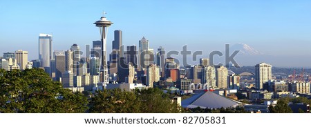 Seattle skyline panorama, WA.state.