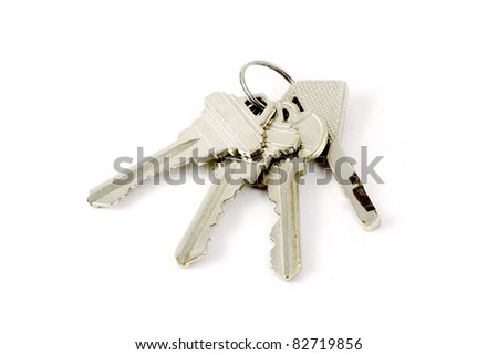 the isolated keys white background