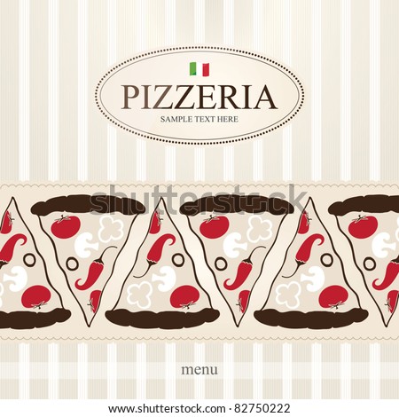 Cover design the menu for pizzeria