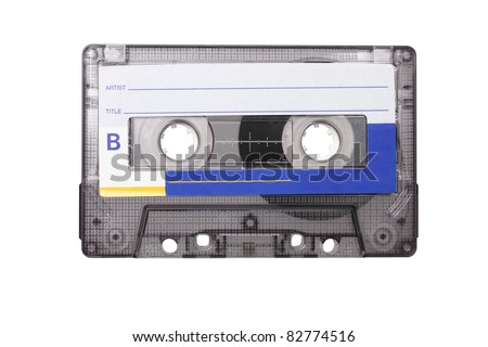Retro cassette tape from the 80s
