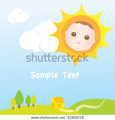 sun baby card