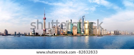 2011,Highly detailed image of the current Shanghai Skyline.
