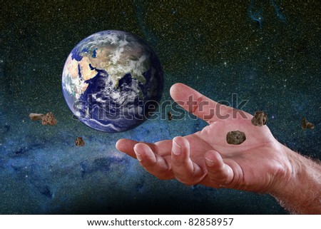 Handling planet earth concept