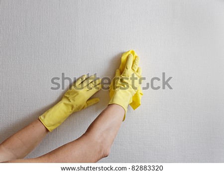 Hands cleaning. Royalty-Free Stock Photo #82883320
