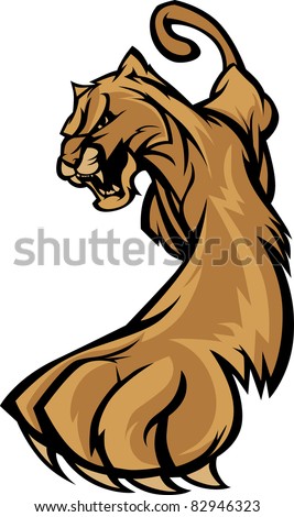 Cougar Mascot Body Prowling Graphic