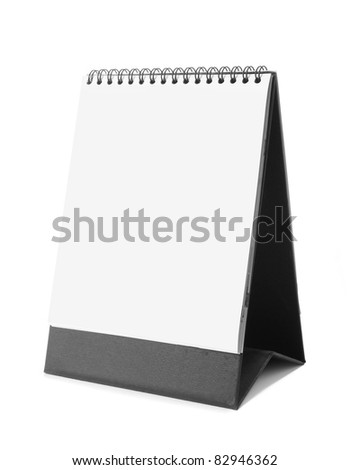blank calendar isolated on white background