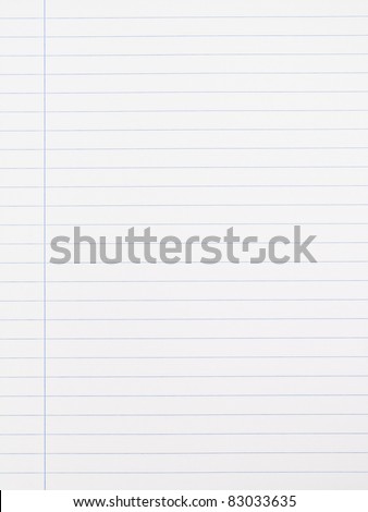 Striped notebook paper texture with left margin Royalty-Free Stock Photo #83033635