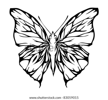 Nice airy butterfly, vector