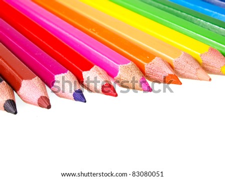 Colorful kid color pencils