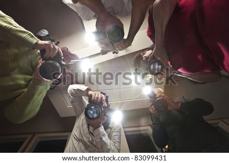 Paparazzi Photographers Shooting a Murder Victim