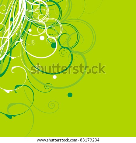Green floral illustration