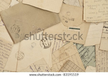 old letters and envelopes, old paper