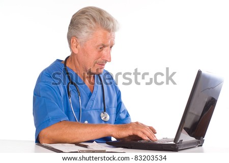 portrait of a doctor with a laptop