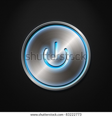 Power button on carbon fiber background