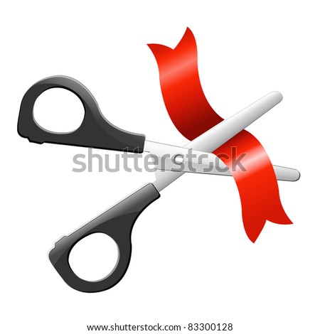 Scissors, Isolated On White Background, Vector Illustration