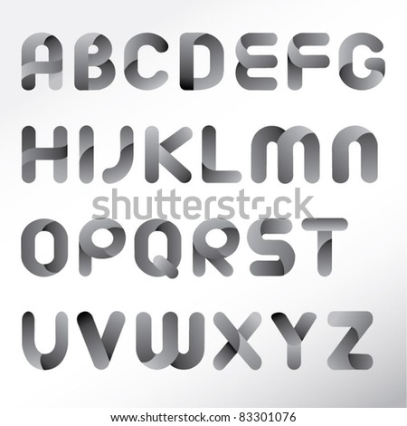 modern three dimension alphabet set
