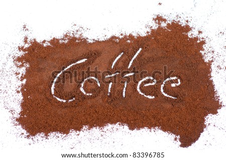 milled coffee sign on a white background