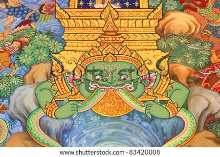 Buddhist murals.