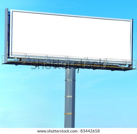 Street Board white Canvas Outdoor Advertising
