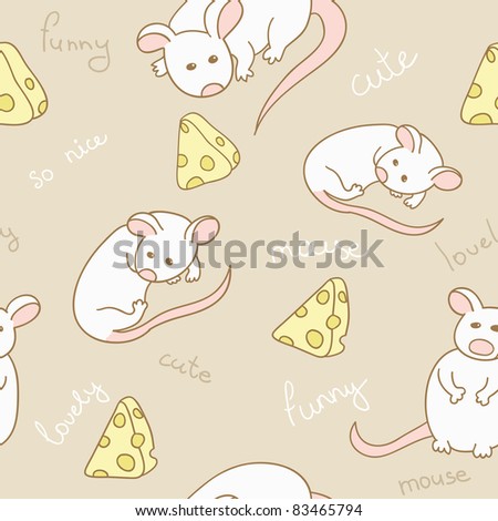 funny little mouse seamless pattern in jpg