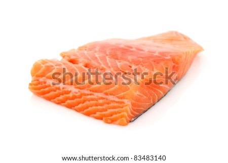 Salmon Fillet. Isolated with clipping path.