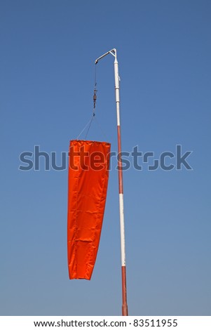 "Windsock" showing no wind on the airfield
