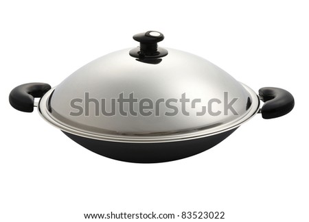 stock image of the wok with clipping path