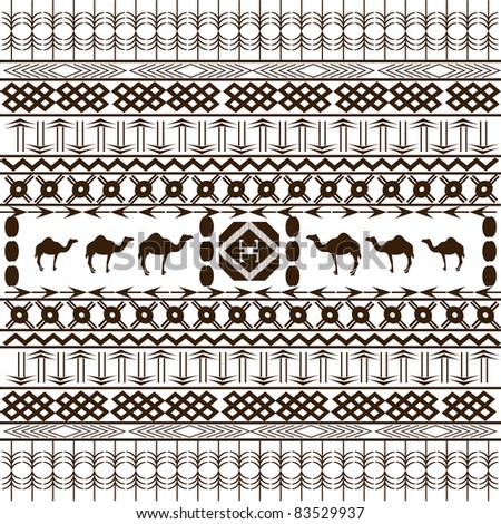 African background, texture with animals and ethnic motifs
