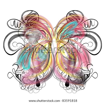 abstract colorful butterfly