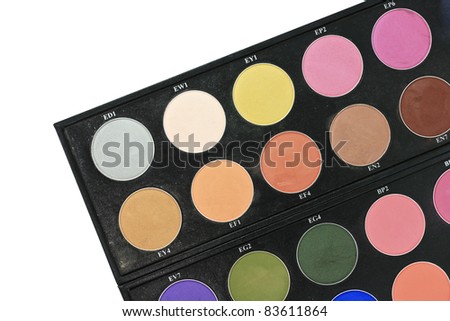 Make-up colorful eyeshadow palettes, as background