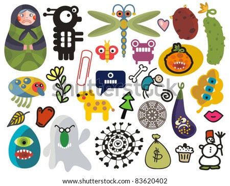 Mix of different vector images and icons. vol.24