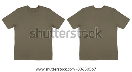 Army Drab Green Knit T Shirt Off Body Flat