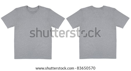 Heather Grey Knit T Shirt Off Body Flat Royalty-Free Stock Photo #83650570