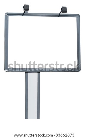 Blank billboard isolated on white background for your advertisement