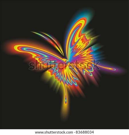 Abstract butterfly. Vector.