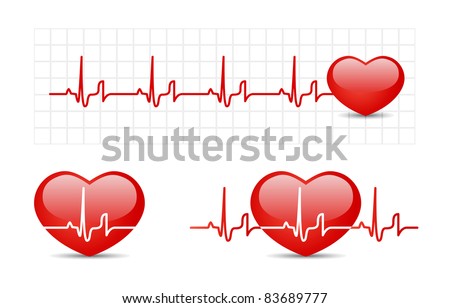 Heart cardiogram Royalty-Free Stock Photo #83689777