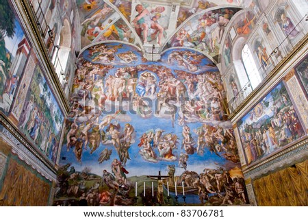 Fresco in Vatican museum Royalty-Free Stock Photo #83706781