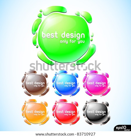 Abstract colorful speech bubble (banner collection)
