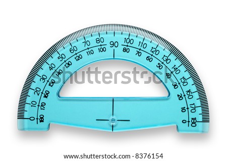 Protractor 180 degrees - isolated
