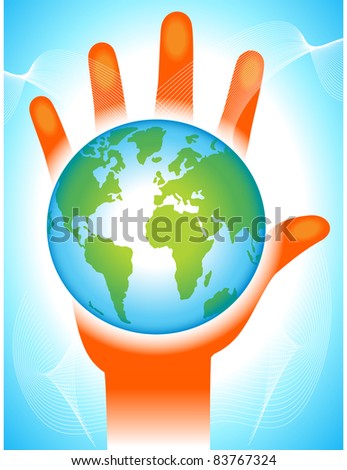 The hand that sways the earth about the planet