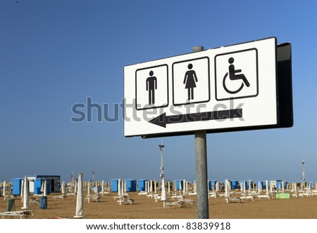 Bibione (Ve),Adriatic Sea, a sign on the beach
