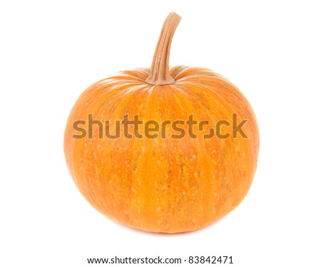 yellow pumpkin on a white background
