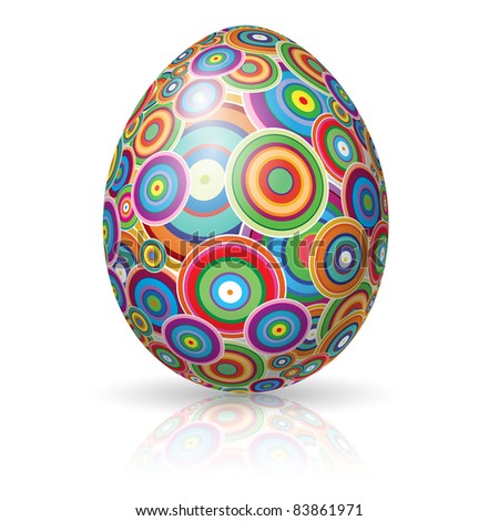 Raster version. Easter Egg.  illustration on white background for design