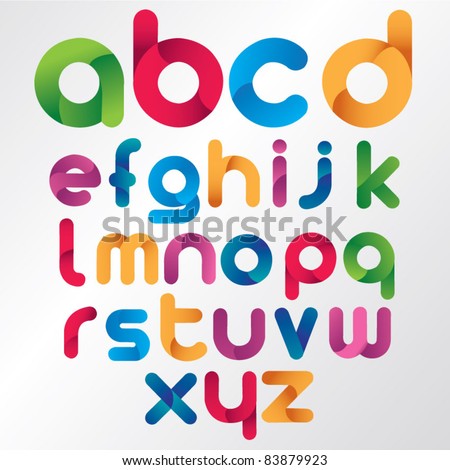 Three Dimension Colorful Alphabet Set