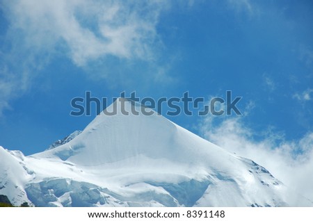 Close-up of Silberhorn Peak in the Swiss Alps