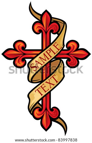 vector illustration of christian cross