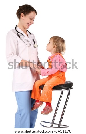 doctor tallking to girl Royalty-Free Stock Photo #8411170