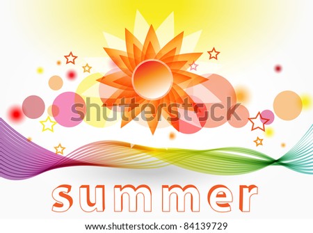 Modern abstract summer background illustration
